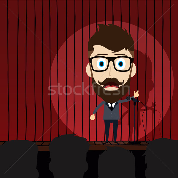 站 上 喜劇 漫畫 男子 設計 商業照片 © vector1st