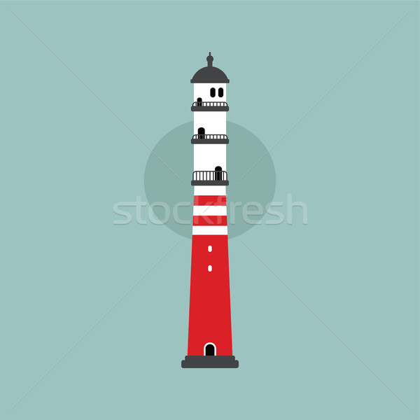 beach lighthouse flat illustration Stock photo © vector1st