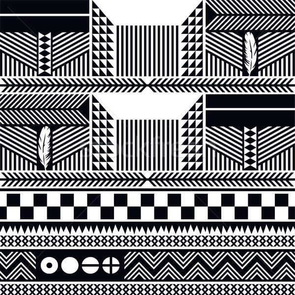 Ureinwohner Muster Tribus Kultur Vektor Kunst Stock foto © vector1st
