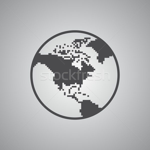 Mappa del mondo vettore grafica arte design illustrazione Foto d'archivio © vector1st