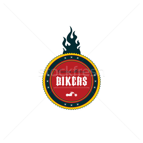 vintage motorcycle badge theme Stock photo © vector1st