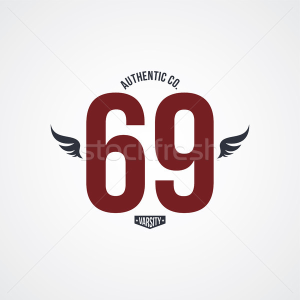 vintage retro varsity number Stock photo © vector1st