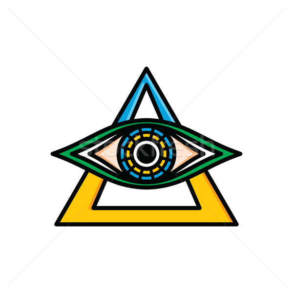 Une oeil signe symbole logo [[stock_photo]] © vector1st