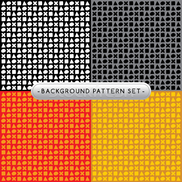 Muster Set Sammlung Vektor Kunst Illustration Stock foto © vector1st