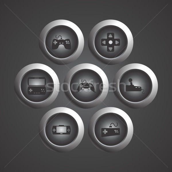 Knop icon vector grafische kunst illustratie Stockfoto © vector1st
