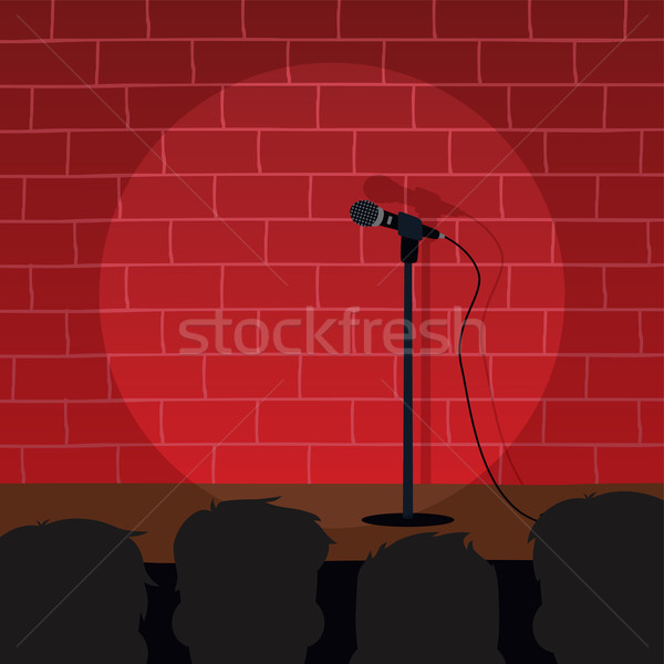 Stoją w górę komedia cartoon człowiek projektu Zdjęcia stock © vector1st