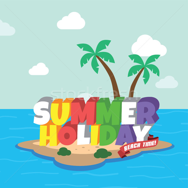 Summer holiday retro cartoon theme Stock photo © vector1st