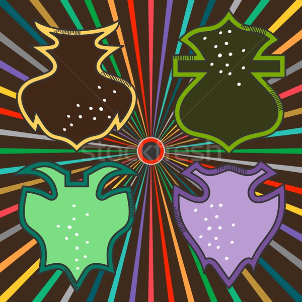 Scudo arte vettore grafica design Foto d'archivio © vector1st