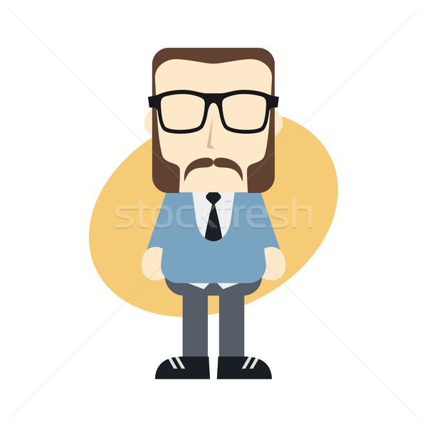 Karikatur guy Avatar Bild Mann Hipster Stock foto © vector1st