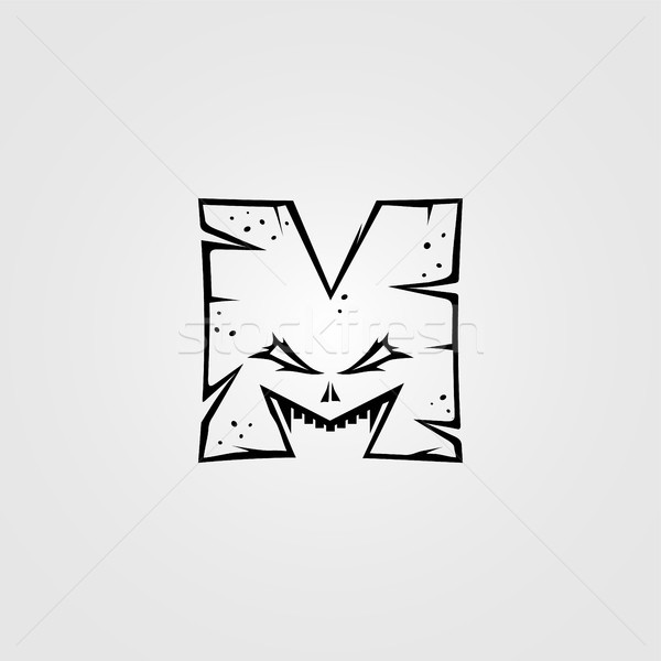 Alfabeto carta monstro assinar símbolo Foto stock © vector1st