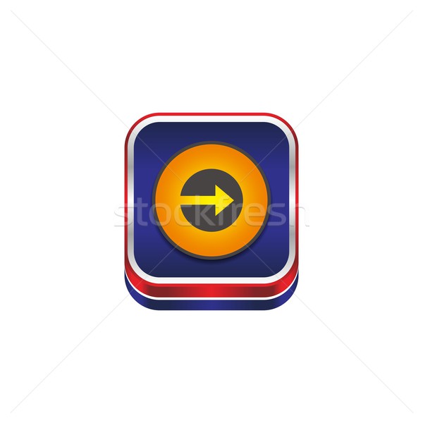 Arrow ikona przycisk mediów wektora graficzne Zdjęcia stock © vector1st