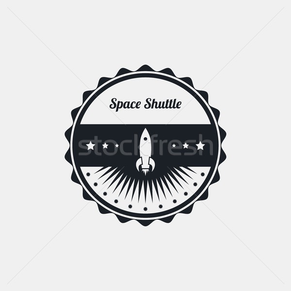 űr rakéta vektor művészet illusztráció felirat Stock fotó © vector1st
