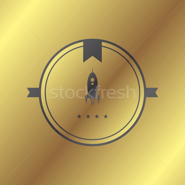 Przestrzeni rakietowe wektora sztuki ilustracja podpisania Zdjęcia stock © vector1st