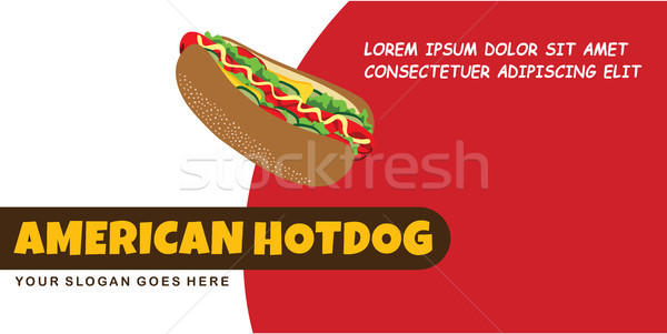 Stock photo: hotdog food menu banner template