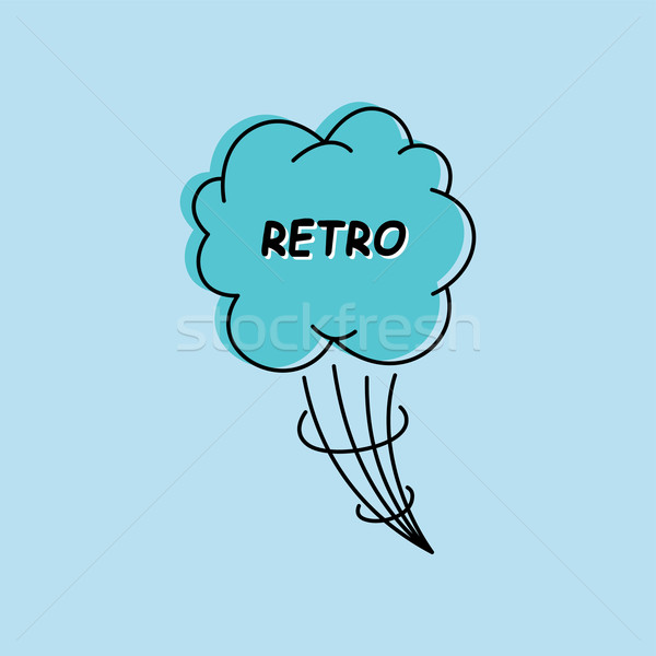 Rétro bulle discours vecteur art illustration [[stock_photo]] © vector1st