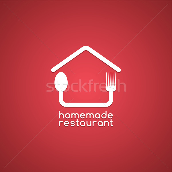 homemade house food logo template Stock photo © vector1st
