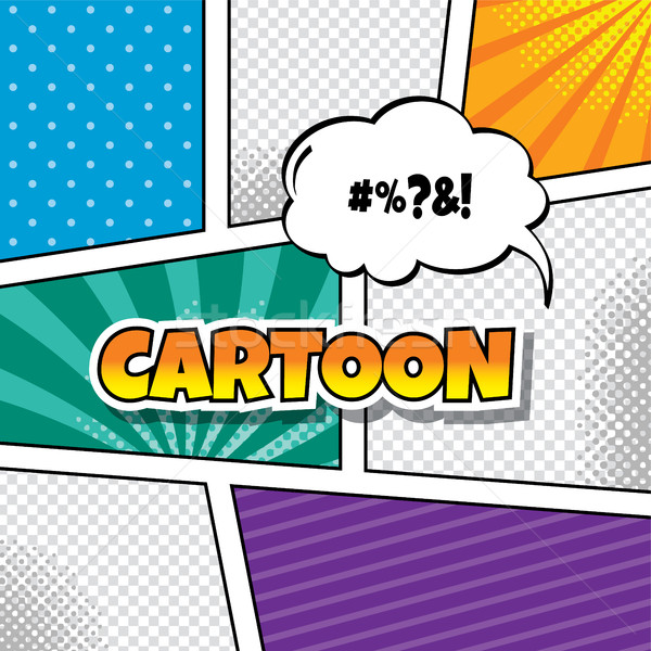 Stock photo: cartoon comic book template