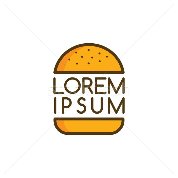 big burger logo logotype food theme vector Stock photo © vector1st