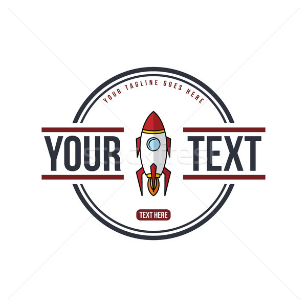 space shuttle rocket - badge label emblem vector Stock photo © vector1st