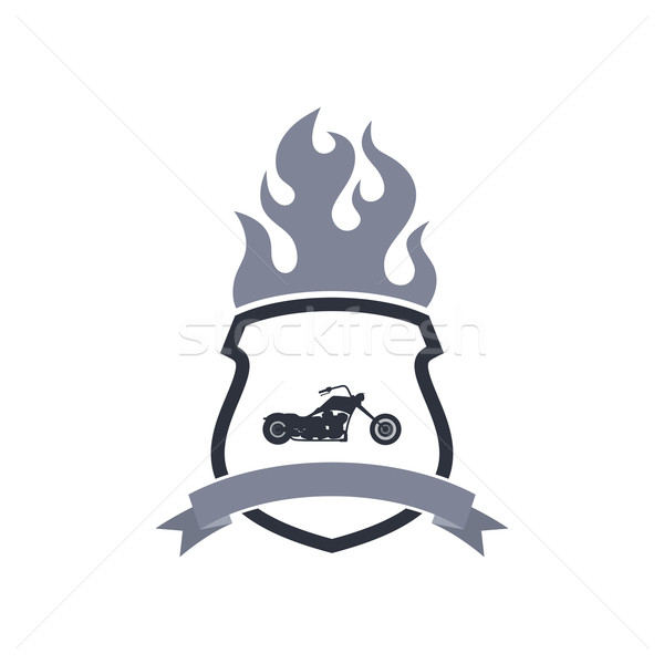 Motocykla klasyczny wektora sztuki ilustracja drogowego Zdjęcia stock © vector1st