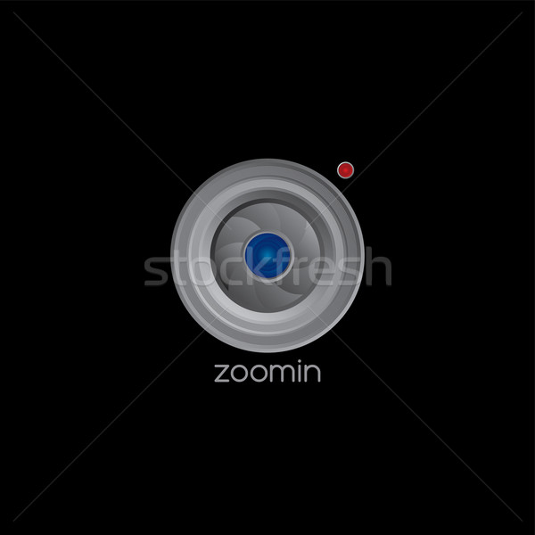 Fotografia logotipo modelo câmera vetor arte Foto stock © vector1st