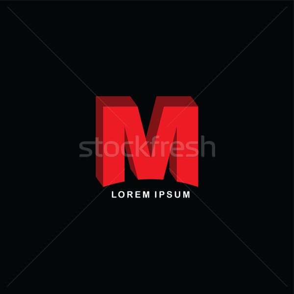 red block initial letter brand logo template logotype Stock photo © vector1st