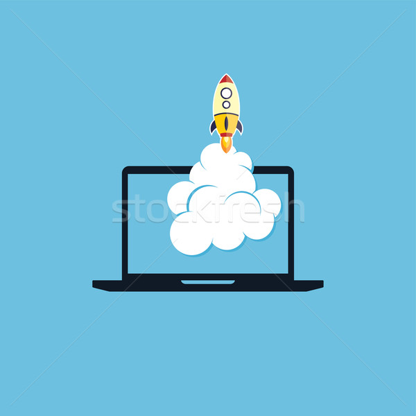 Imagine de stoc: începe · in · sus · program · rachetă · calculator · porni Imagine de stoc: începe · in · sus · program · rachetă · calculator · porni