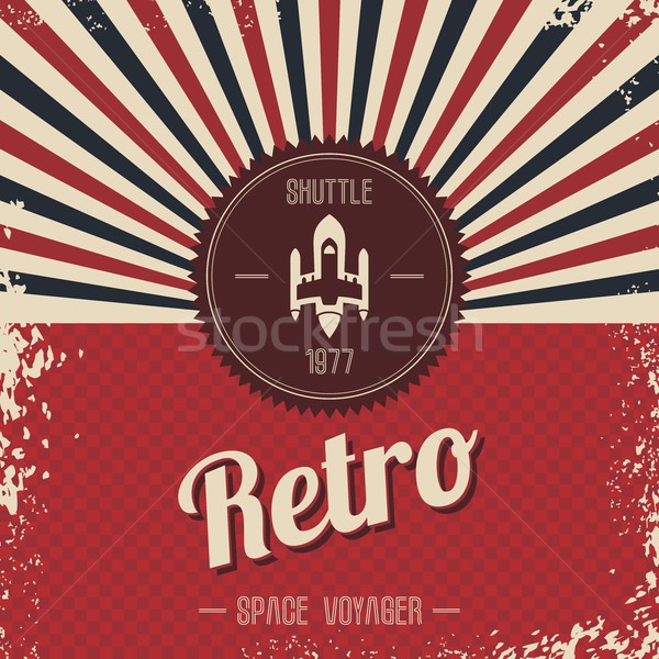 Retro spazio razzo modello vettore arte Foto d'archivio © vector1st