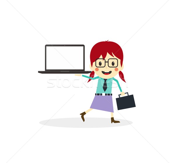 business presentation cartoon character Stock photo © vector1st