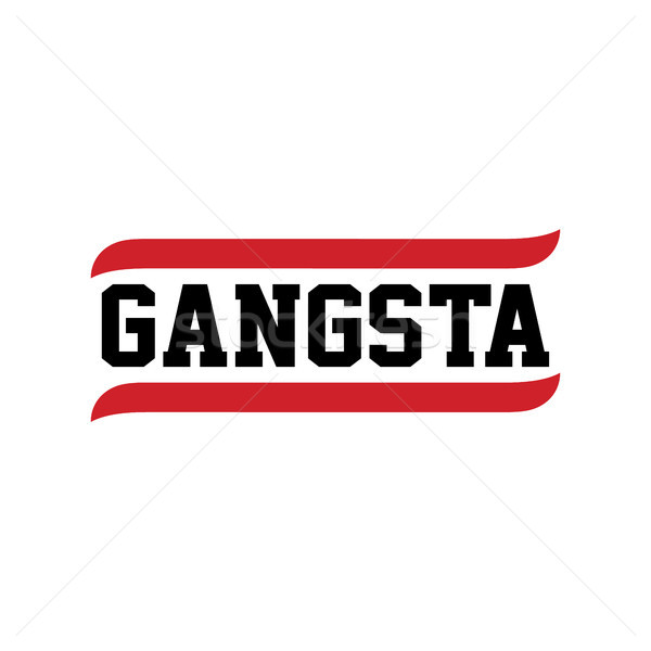 black red text gangsta rap Stock photo © vector1st