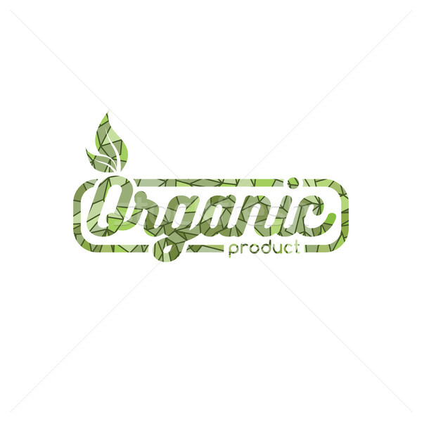 eco friendly natural label organic product sticker logo Stock photo © vector1st