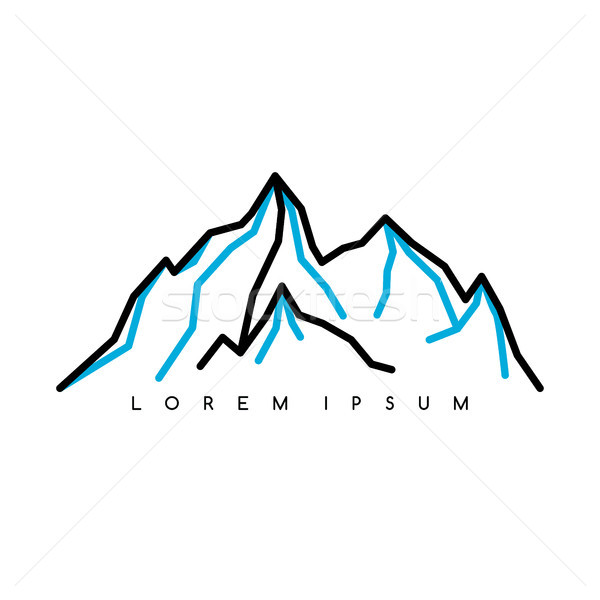 Montana everest aire libre aventura insignia escalada Foto stock © vector1st