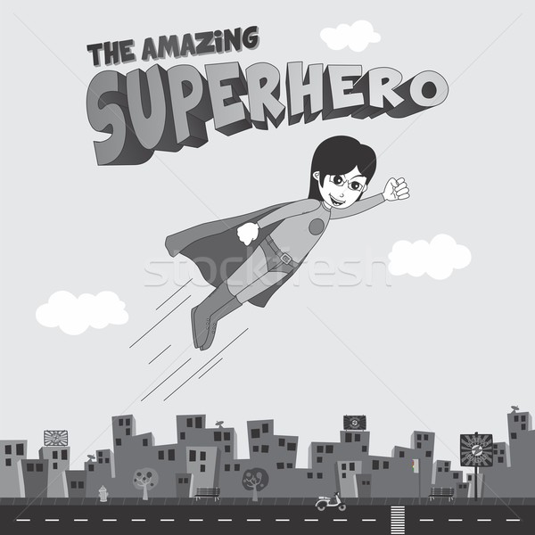 スーパーヒーロー 漫画 ベクトル グラフィック 芸術 ストックフォト © vector1st