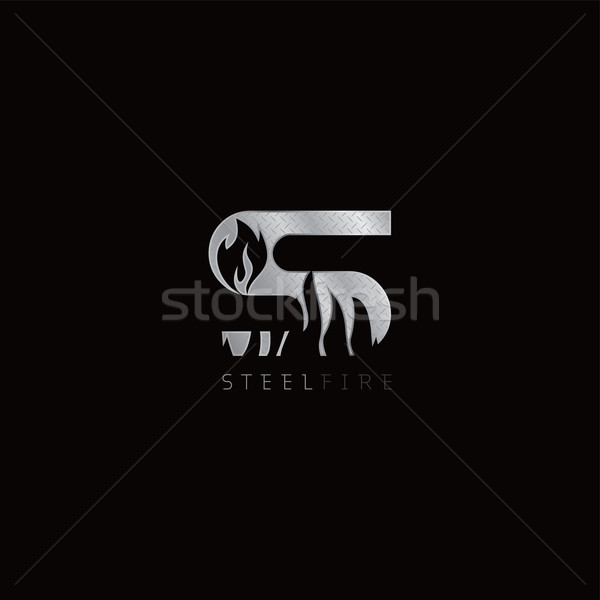 fire letter logo template Stock photo © vector1st