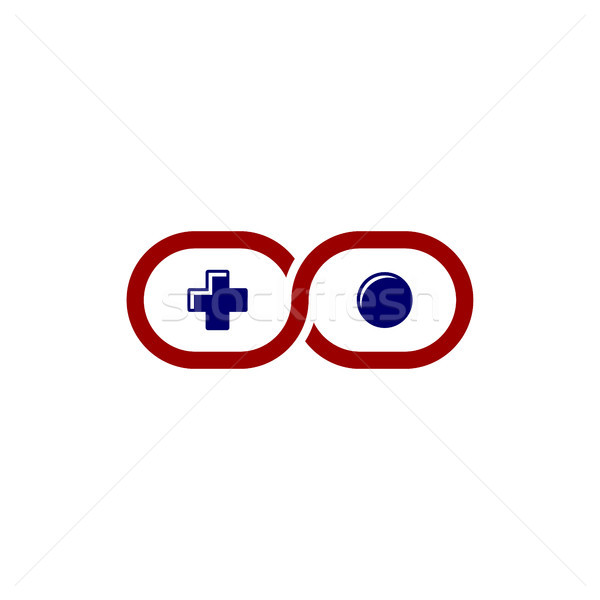 Infinito videogioco joystick consolare logo modello Foto d'archivio © vector1st