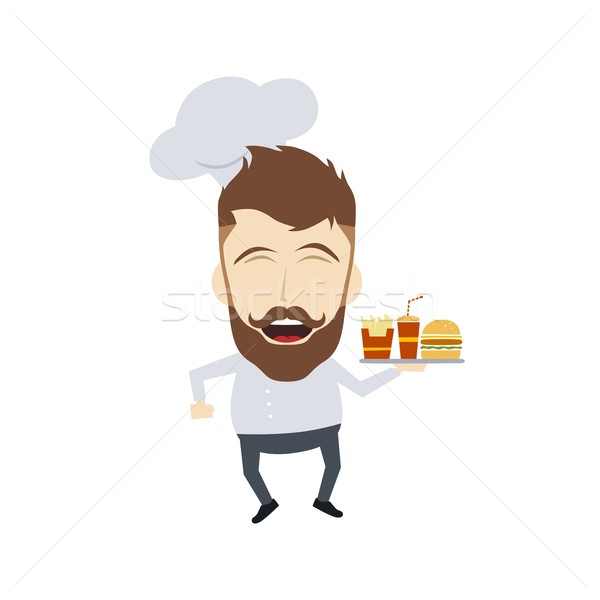 Stock photo: master chef cartoon