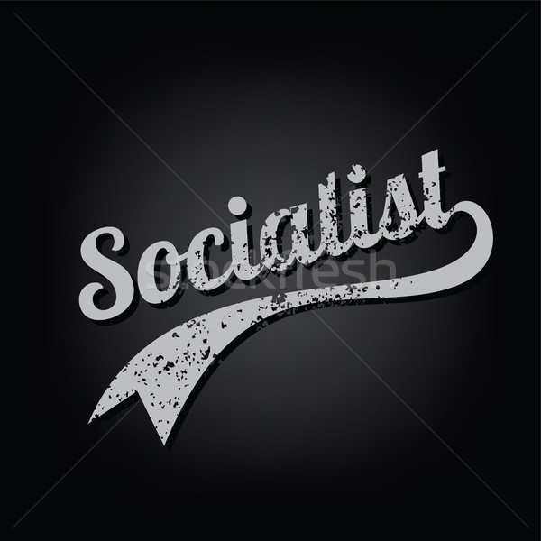 atheism socialist grungy retro varsity theme text vector Stock photo © vector1st