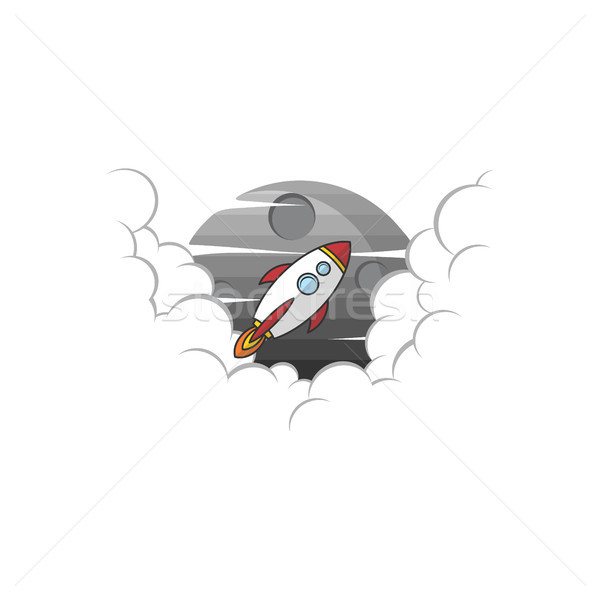 Espaço foguete vetor arte sol Foto stock © vector1st