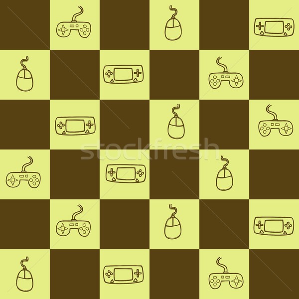 Video game vector grafische kunst ontwerp illustratie Stockfoto © vector1st