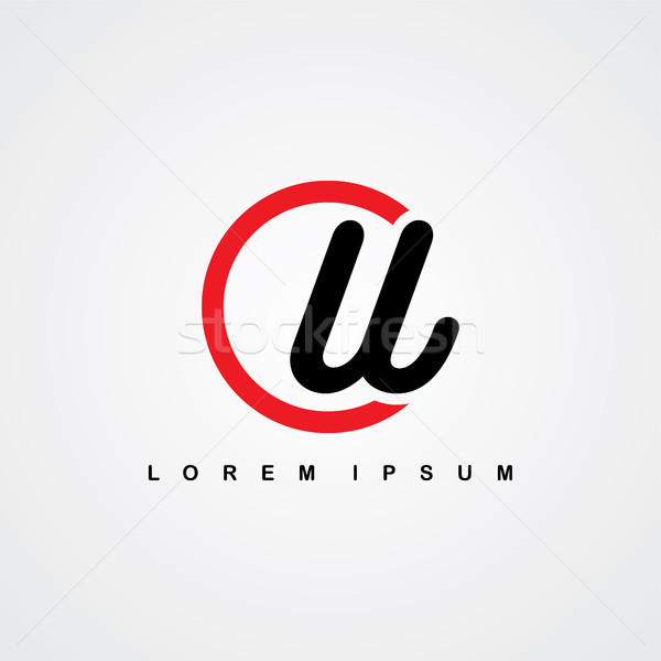 Stock photo: initial letter linked uppercase logo