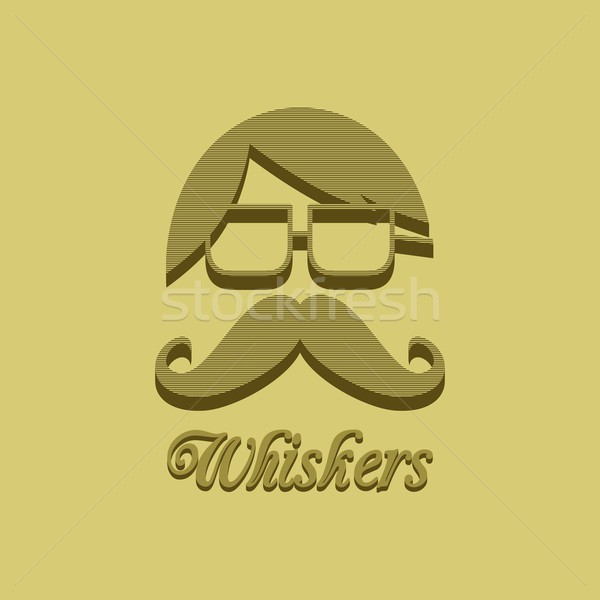 Stock photo: whiskers mustache guy avatar