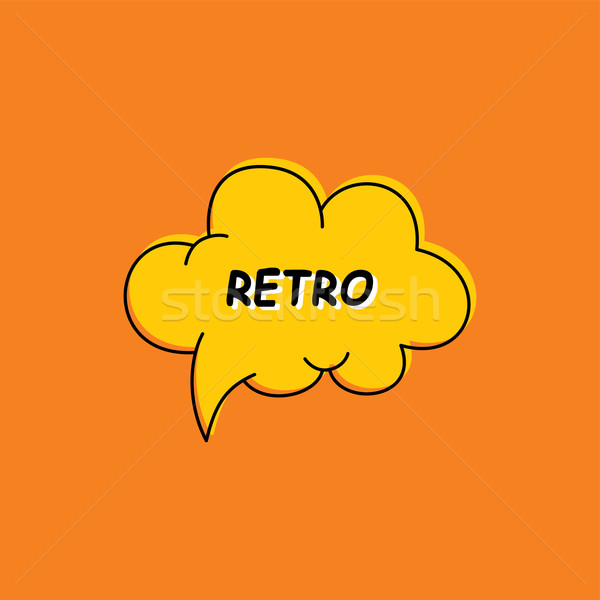 Retro Bańka mowy wektora sztuki ilustracja Zdjęcia stock © vector1st