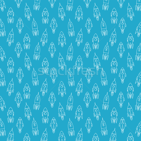Fusée navire vecteur art illustration espace [[stock_photo]] © vector1st