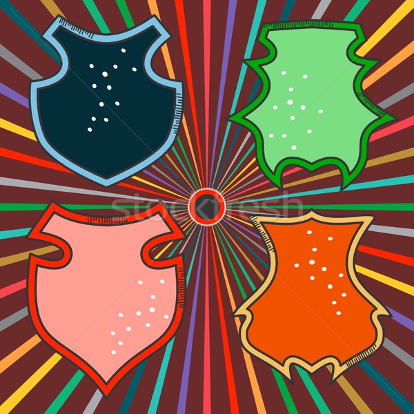 Tarcza sztuki wektora graficzne projektu Zdjęcia stock © vector1st
