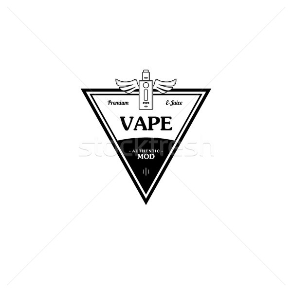 electric cigarette personal vaporizer e-cigarette retro label badge Stock photo © vector1st