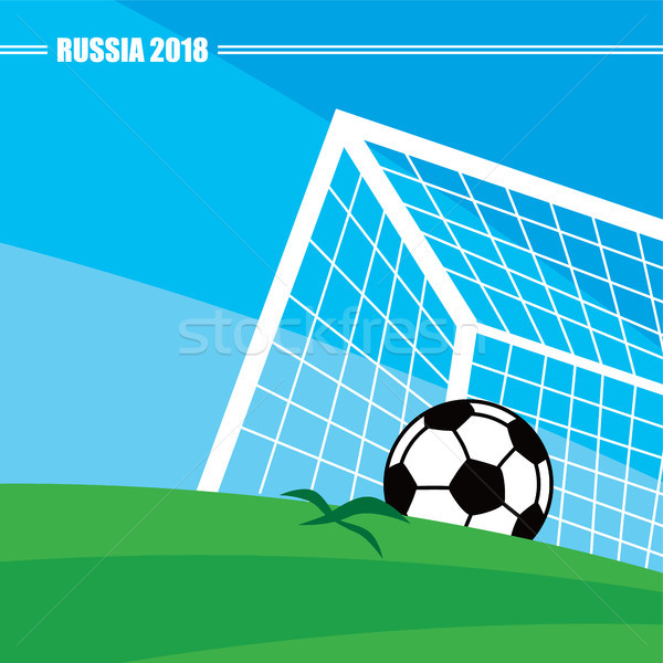 Foto stock: Rusia · torneo · de · fútbol · vector · arte · ilustración · mundo