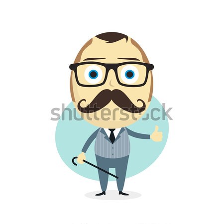 Karikatur guy Avatar Bild Mann Hipster Stock foto © vector1st