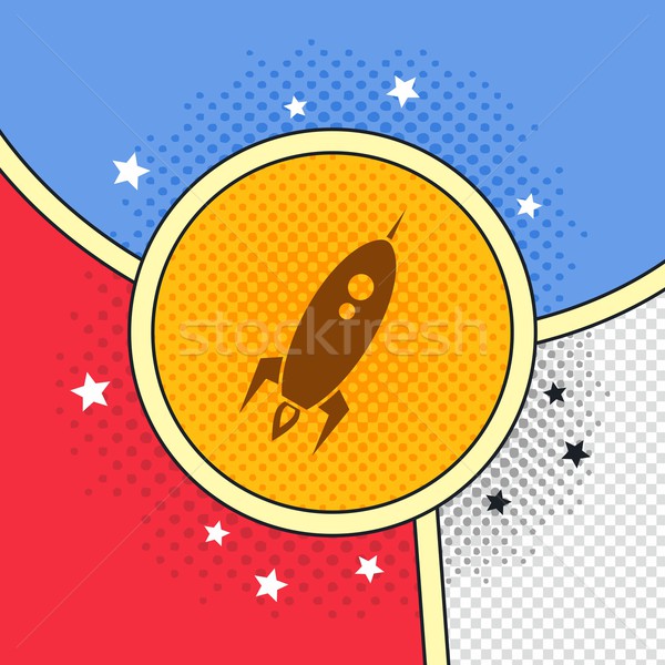 űr rakéta vektor művészet illusztráció égbolt Stock fotó © vector1st
