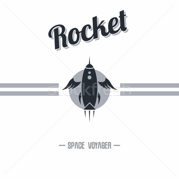 űr rakéta vektor művészet illusztráció égbolt Stock fotó © vector1st
