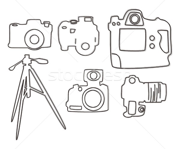 Medya arayüz kamera vektör grafik sanat Stok fotoğraf © vector1st